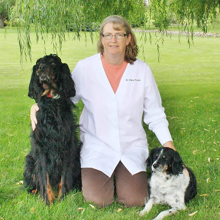Dr. Cheryl Foster with dog pets