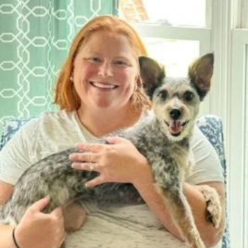 Dr. Cori Rosen with dog